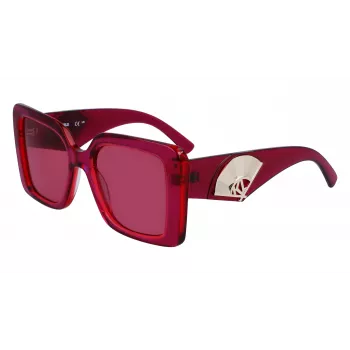 KARL LAGERFELD KL6126S522054 Sieviešu kvadrātveida acetāta saulesbrilles Havana brūns gradients 52mm