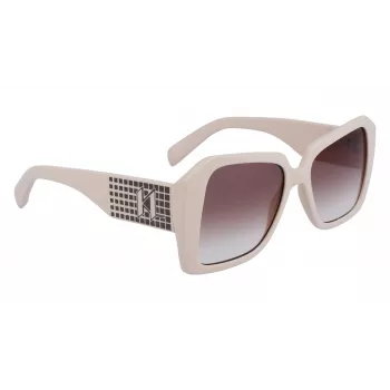 KARL LAGERFELD KL6140S531710 Sieviešu taisnstūra saulesbrilles Melnas/Pelēkas 53mm