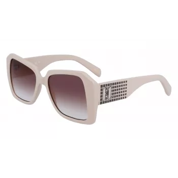 KARL LAGERFELD KL6140S531710 Sieviešu taisnstūra saulesbrilles Melnas/Pelēkas 53mm