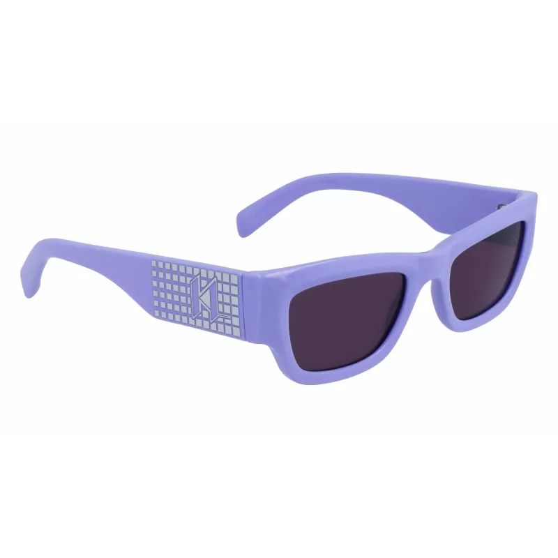 KARL LAGERFELD KL6141S522154 Sieviešu kaķacs formas saulesbrilles - Melns acetāta rāmis, Pelēks gradienta lēcas, 52mm