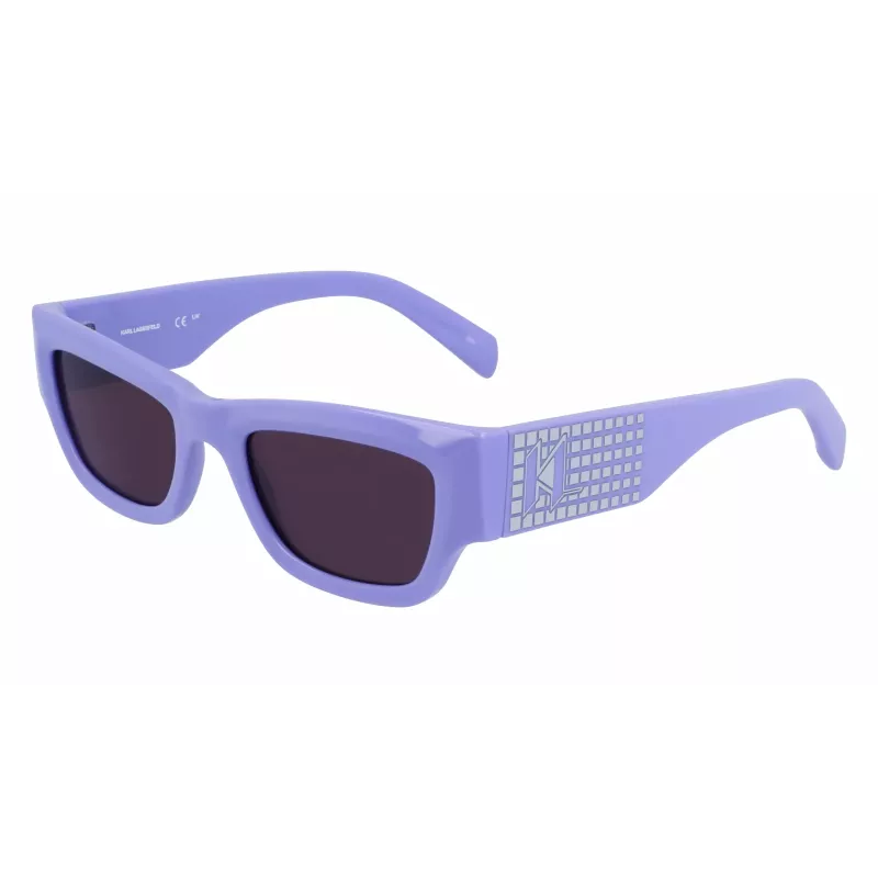 KARL LAGERFELD KL6141S522154 Sieviešu kaķacs formas saulesbrilles - Melns acetāta rāmis, Pelēks gradienta lēcas, 52mm