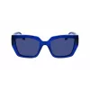 KARL LAGERFELD KL6143S-400 Sieviešu kvadrātveida acetāta saulesbrilles, tumši zils rāmis, pelēka gradienta lēca, 53 mm