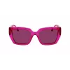 KARL LAGERFELD KL6143S-650 Sieviešu kvadrātveida acetāta saulesbrilles - Sarkanā Havana, Brūnas gradienta lēcas 53/20/145 mm