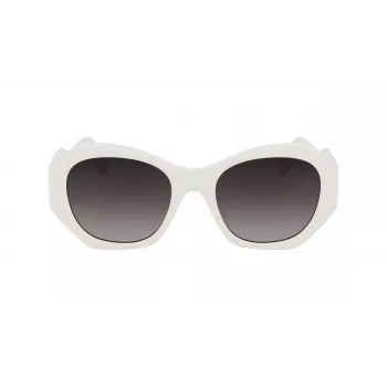 KARL LAGERFELD KL6146S-105 Sieviešu saulesbrilles Havana Acetāts Kvadrātveida rāmis Brūnas gradienta lēcas 54mm