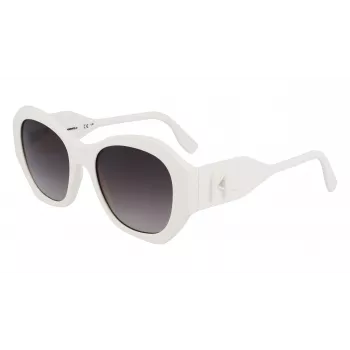 KARL LAGERFELD KL6146S-105 Sieviešu saulesbrilles Havana Acetāts Kvadrātveida rāmis Brūnas gradienta lēcas 54mm