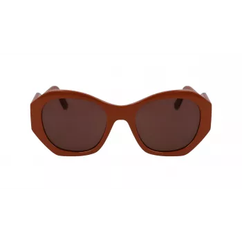 KARL LAGERFELD KL6146S-200 Sieviešu kvadrātveida saulesbrilles Havana Acetāts Brūns gradients lēcas 54mm
