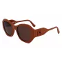 KARL LAGERFELD KL6146S-200 Sieviešu kvadrātveida saulesbrilles Havana Acetāts Brūns gradients lēcas 54mm