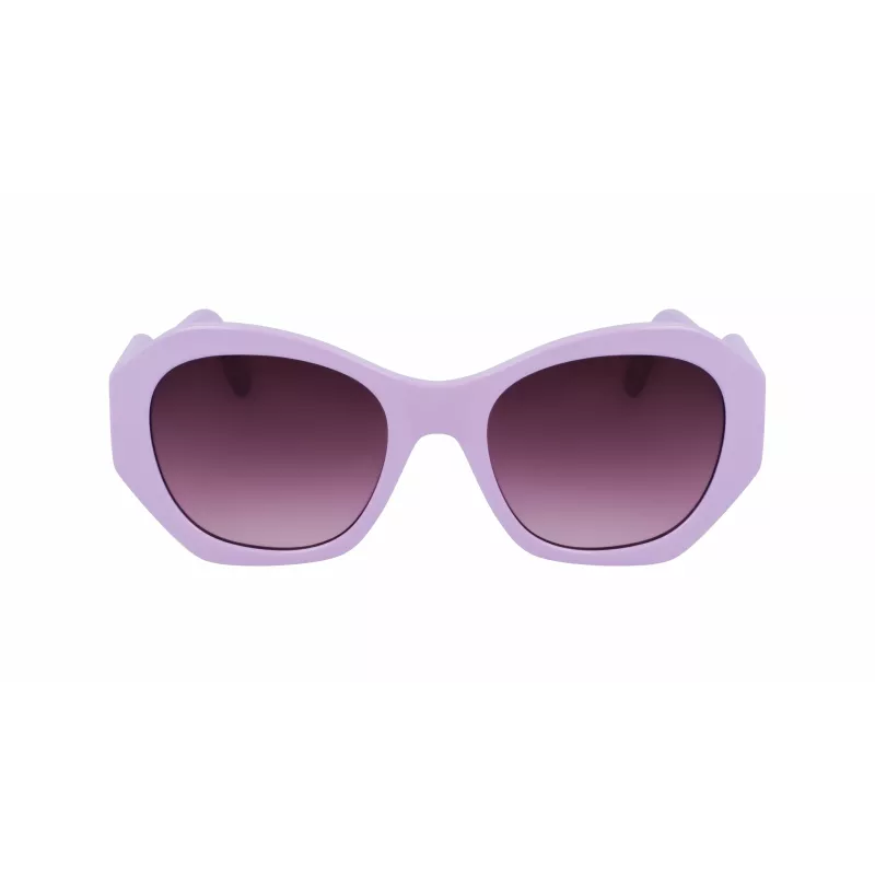 KARL LAGERFELD KL6146S-516 Sieviešu kvadrātveida saulesbrilles - Melns rāmis, pelēki gradienta lēcas 54/20/140 mm