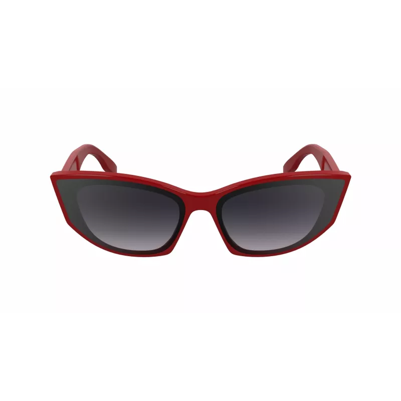 KARL LAGERFELD KL6162S-600 Sieviešu tauriņveida saulesbrilles - Sarkans/Bordo acetāta rāmis, gradienta brūnas lēcas, 64/14/140 mm