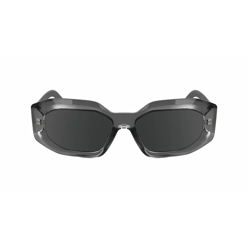 KARL LAGERFELD KL6167S-020 Sieviešu kvadrātveida saulesbrilles - Melns acetāta rāmis, pelēki dūmu stikli, 53 mm