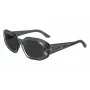KARL LAGERFELD KL6167S-020 Sieviešu kvadrātveida saulesbrilles - Melns acetāta rāmis, pelēki dūmu stikli, 53 mm