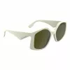 KARL LAGERFELD KL6208S-105 Sieviešu saulesbrilles - Melns acetāta rāmis, Pelēkas polikarbonāta lēcas, 55mm