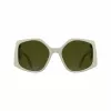 KARL LAGERFELD KL6208S-105 Sieviešu saulesbrilles - Melns acetāta rāmis, Pelēkas polikarbonāta lēcas, 55mm