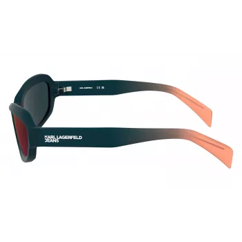 KARL LAGERFELD KLJ6200S Unisex saulesbrilles - Melns rāmis, pelēkas lēcas 57mm