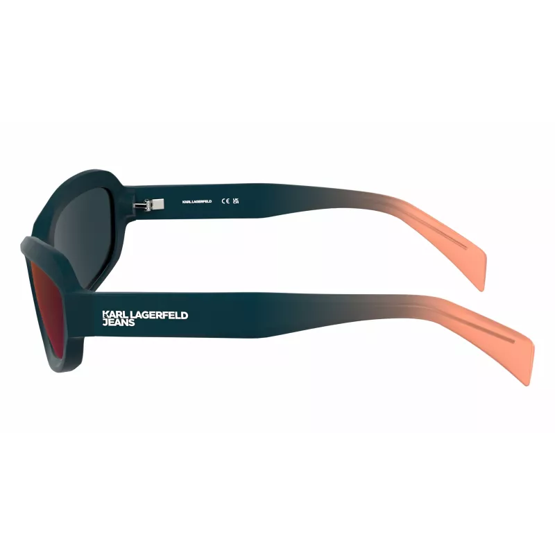 KARL LAGERFELD KLJ6200S Unisex saulesbrilles - Melns rāmis, pelēkas lēcas 57mm