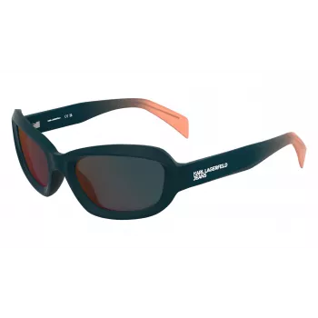 KARL LAGERFELD KLJ6200S Unisex saulesbrilles - Melns rāmis, pelēkas lēcas 57mm