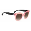KATE SPADE Sieviešu BELA Kaķacs formas saulesbrilles Melns Acetāts Pelēks Gradienta Lēcas 50mm