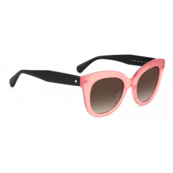 KATE SPADE Sieviešu BELA Kaķacs formas saulesbrilles Melns Acetāts Pelēks Gradienta Lēcas 50mm