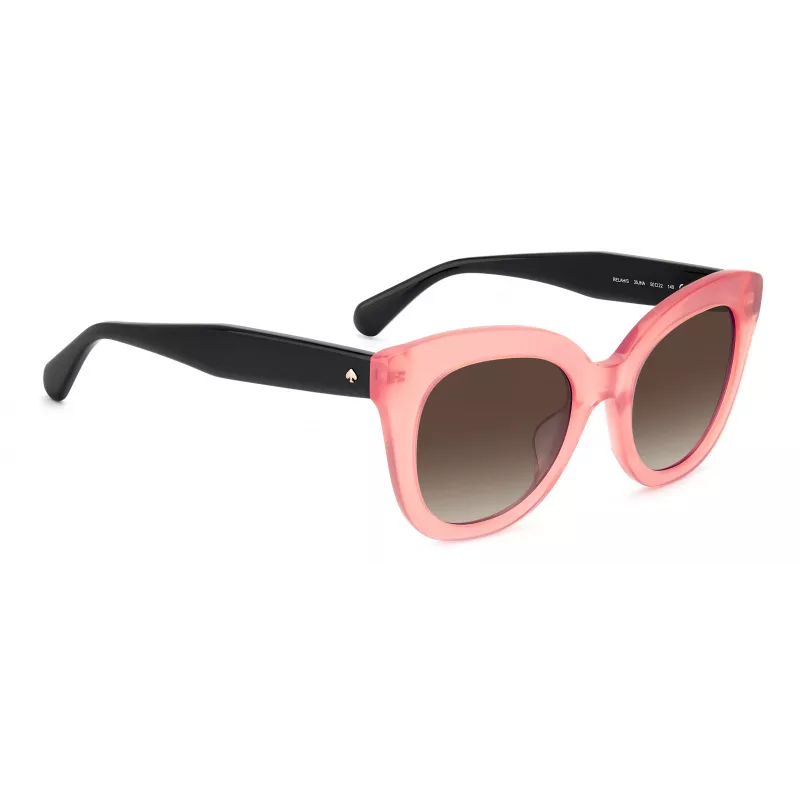 KATE SPADE Sieviešu BELA Kaķacs formas saulesbrilles Melns Acetāts Pelēks Gradienta Lēcas 50mm