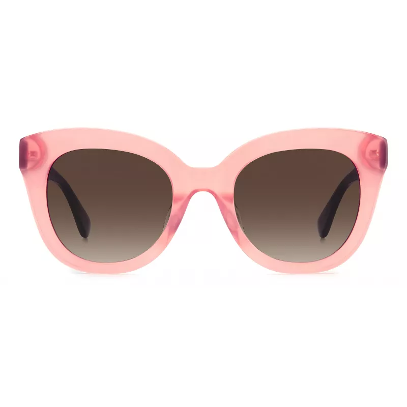 KATE SPADE Sieviešu BELA Kaķacs formas saulesbrilles Melns Acetāts Pelēks Gradienta Lēcas 50mm