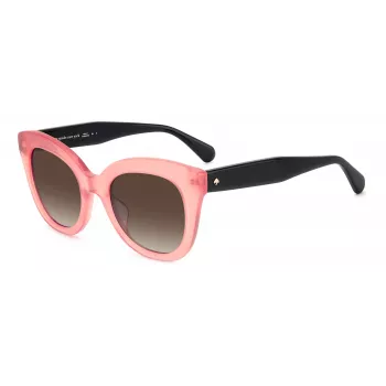 KATE SPADE Sieviešu BELA Kaķacs formas saulesbrilles Melns Acetāts Pelēks Gradienta Lēcas 50mm