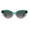 KATE SPADE Sieviešu Elina kaķacs formas saulesbrilles - Melns rāmis, pelēki gradienta lēcas 53mm