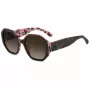 KATE SPADE Sieviešu Flynnieg/S Kvadrātveida Saulesbrilles - Melns Acetāta Rāmis, Pelēkas Polikarbonāta Lēcas, UV400 Aizsardzība (54/20/140 mm)