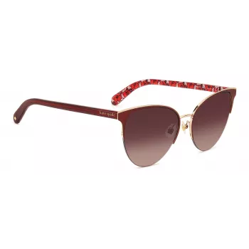 KATE SPADE Sieviešu Izara kaķacs formas saulesbrilles - Melns acetāta rāmis ar pelēku gradienta lēcu - 57/17/140 mm