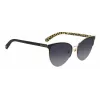 KATE SPADE Sieviešu Izara Cat Eye Saulesbrilles IZARAGS807F79 - Melns acetāta rāmis, Pelēkas polikarbonāta lēcas, 57mm