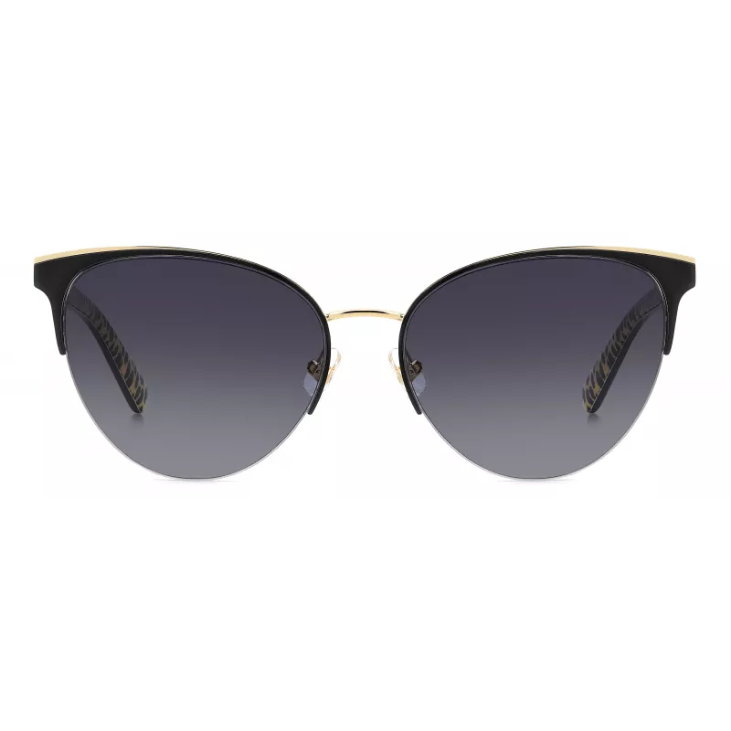 KATE SPADE Sieviešu Izara Cat Eye Saulesbrilles IZARAGS807F79 - Melns acetāta rāmis, Pelēkas polikarbonāta lēcas, 57mm