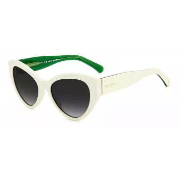 KATE SPADE Sieviešu Paisleigh SVK6 Taisnstūra Saulesbrilles - Melns Rāmis Pelēks Gradienta Lēcas 55/17/140 mm