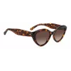 KATE SPADE Sieviešu saulesbrilles JUNIGS086F5HA - Melns acetāta rāmis, Pelēkas polikarbonāta lēcas, 55/17/140 mm