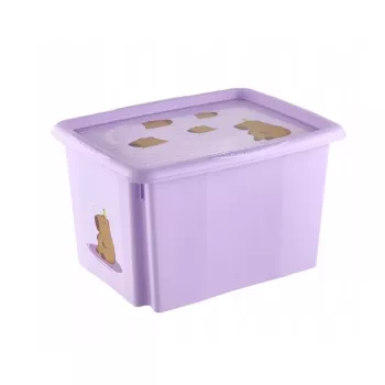 keeeper kaste ar vāku 30L Karolina “Capybara” 45x35x27cm Soft Purple