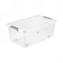 keeeper kaste ar vāku uz riteņiem clipbox Leo 59x38x24cm 37L caurspīdīga