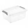 keeeper Clipbox Leonie uzglabāšanas kaste ar vāku, 11,4 L, caurspīdīga, sakraujama, pārtikas droša, bez BPA, ar klipšu aizdari, 37,5 x 28,5 x 16 cm