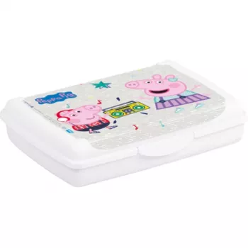 keeeper Deco-Click-Box Mini 0,5L Peppa Pig pārtikas uzglabāšanas trauks, balts