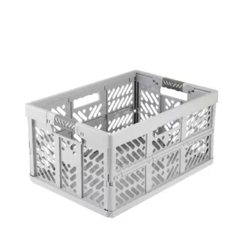 keeeper salokāma kaste ben 45 L Nordic Grey — kravnesība līdz 50 kg, salokāms uzglabāšanas konteiners 54 x 37 x 28 cm
