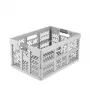 keeeper salokāma kaste ben 45 L Nordic Grey — kravnesība līdz 50 kg, salokāms uzglabāšanas konteiners 54 x 37 x 28 cm