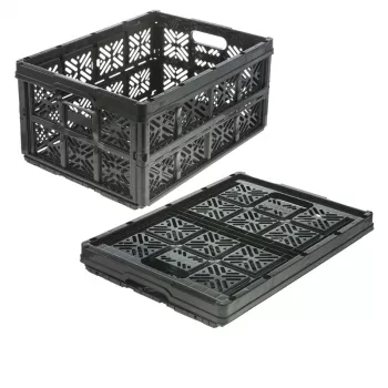 keeeper Salokāma kaste ida, 32 L, melna, maksimālā slodze līdz 16 kg, 48 x 35 x 23 cm