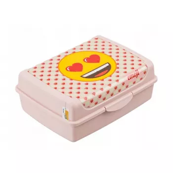 keeeper Pārtikas uzglabāšanas trauks deco-click-box midi 1L Carla Emoji Hearts 17x13x7cm Rozā