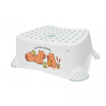 keeeper bērnu pakāpiens Tomek “Cute Capybara” balts, 40,5 x 28,5 x 14 cm, neslīdošs, 150 kg slodze