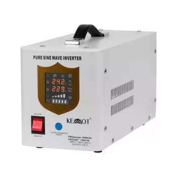 KEMOT PROsinus-1500/24 UPS invertors ar tīru sinusoidālo vilni un uzlādes funkciju 24V 230V 1500VA/1050W