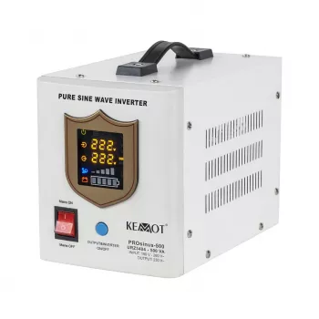 KEMOT PROsinus-500 Tīra sinusoidālā viļņa invertors ar UPS funkciju 12V 230V 500VA/300W