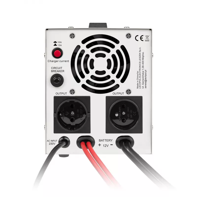 KEMOT PROsinus-800 Avārijas barošanas bloks – tīra sinusoidāla viļņa invertors ar 12V uzlādes funkciju, 230V, 800VA/500W