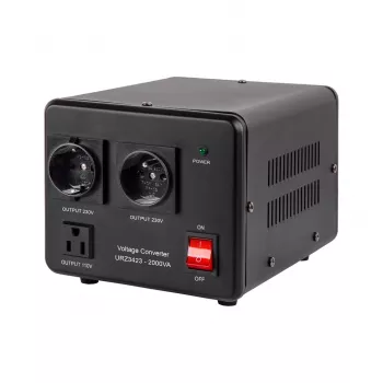 KEMOT sprieguma pārveidotājs 1600 W / 2000 VA Step-Up/Down 110V-230V