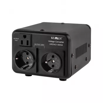 KEMOT sprieguma pārveidotājs 400 W / 500 VA Step-Up & Step-Down 110V/230V