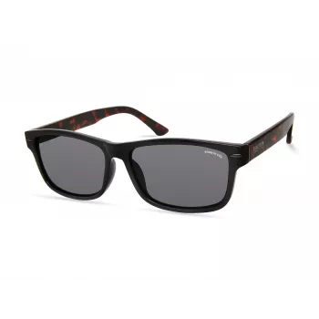 Kenneth Cole KC2985-5801A Vīriešu taisnstūra acetāta saulesbrilles - Melna/Pelēka 58mm
