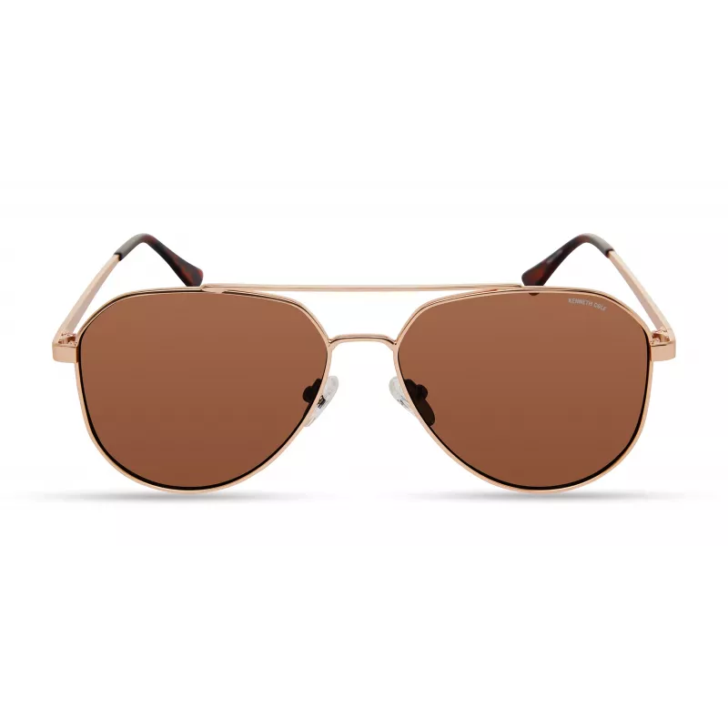 Kenneth Cole KC3009-5932E Vīriešu taisnstūra acetāta saulesbrilles - Havana/Brūna - 59/15/145 mm - UV400