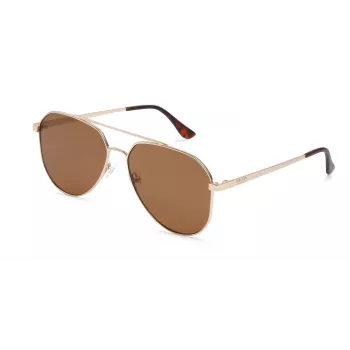 Kenneth Cole KC3009-5932E Vīriešu taisnstūra acetāta saulesbrilles - Havana/Brūna - 59/15/145 mm - UV400