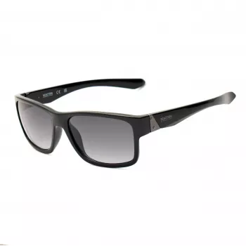 KENNETH COLE MAN KC1246-5801B Saulesbrilles - Spīdīgs melns rāmis, pelēkas polikarbonāta lēcas, 58 mm